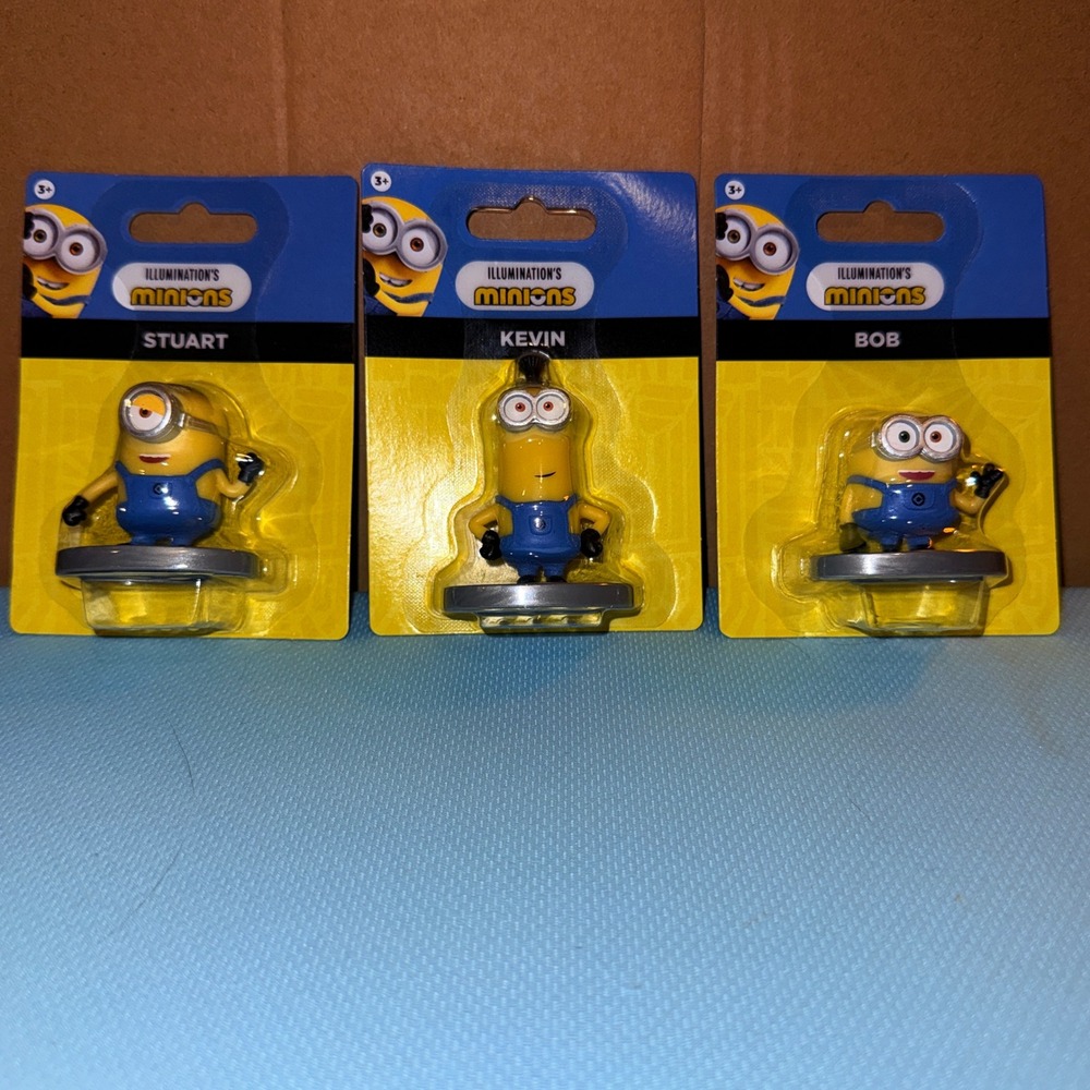 Just Play Minions Figure Set NEW Stuart Kevin Bob 3pk Collectibles